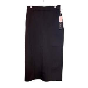 Rachel Zoe Long Black Pull on Skirt Size 10 NWT